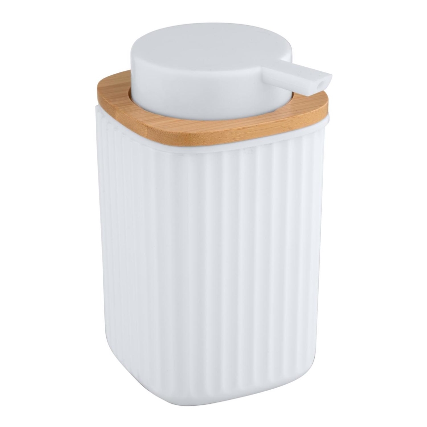 WENKO 25294100 - Δοσομετρητής υγρού σαπουνιού ROTELLO 8,9x12,7 cm λευκό/καφέ