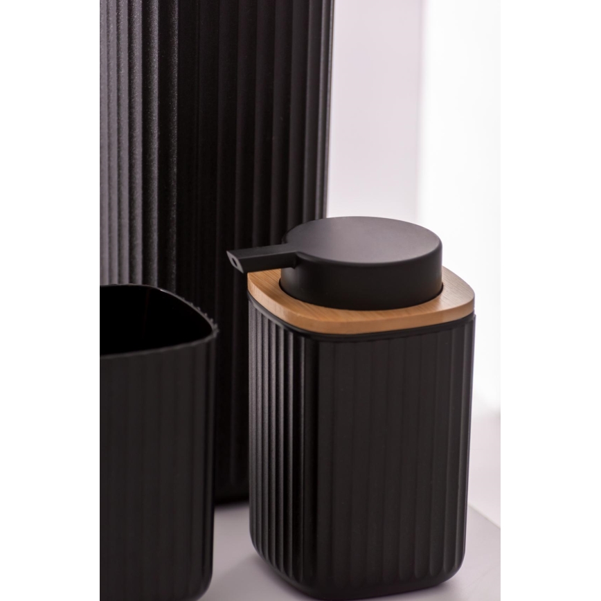 WENKO 25298100 - Δοσομετρητής σαπουνιού ROTELLO 8,9x12,7 cm μαύρο/καφέ