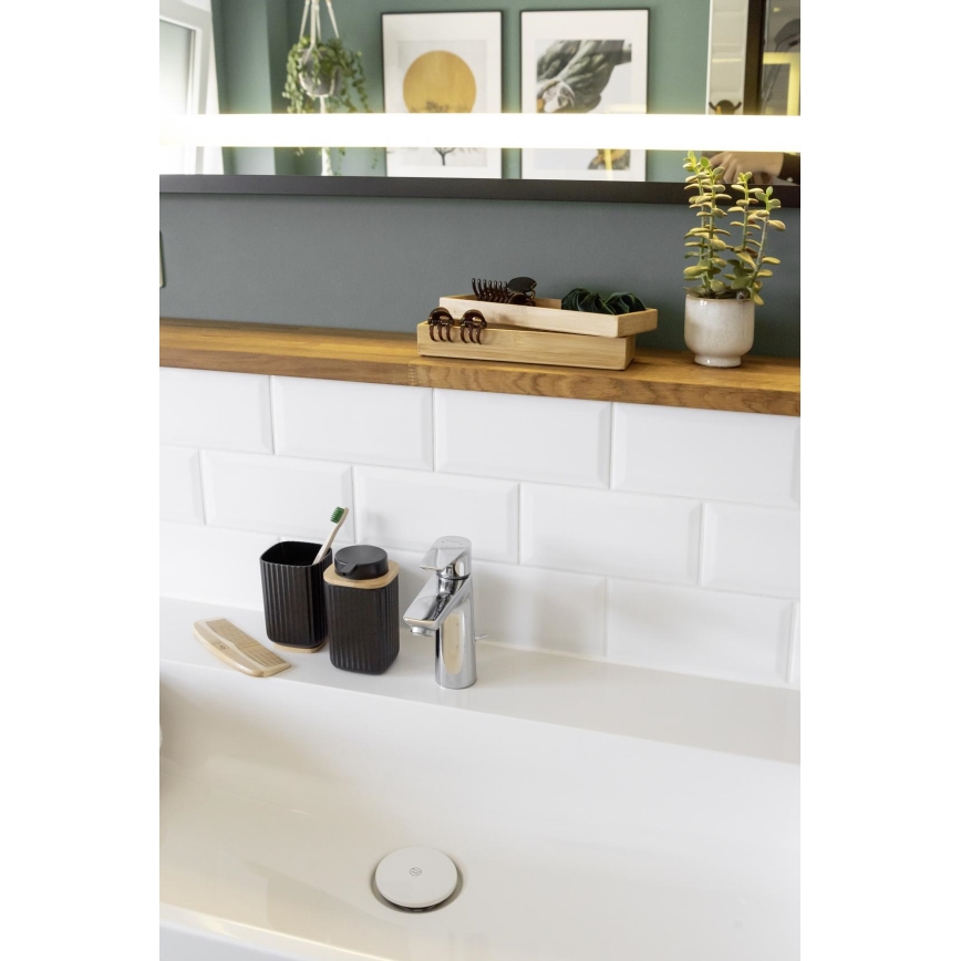 WENKO 25298100 - Δοσομετρητής σαπουνιού ROTELLO 8,9x12,7 cm μαύρο/καφέ