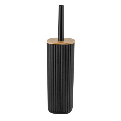 WENKO 25304100 - Σετ WC ROTELLO 10x36 cm μαύρο/καφέ