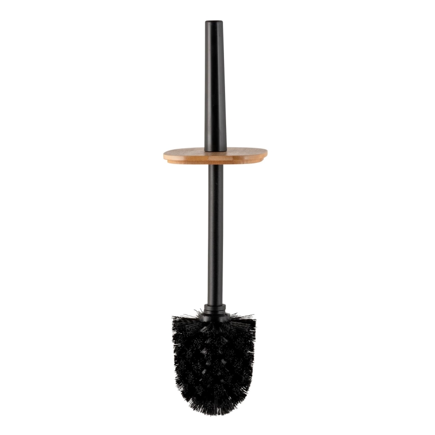 WENKO 25304100 - Σετ WC ROTELLO 10x36 cm μαύρο/καφέ