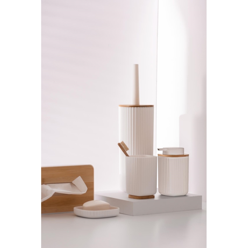 WENKO 25318100 - Κουτί καλλυντικών ROTELLO 24x12,7 cm λευκό/καφέ