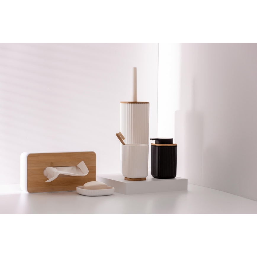 WENKO 25318100 - Κουτί καλλυντικών ROTELLO 24x12,7 cm λευκό/καφέ