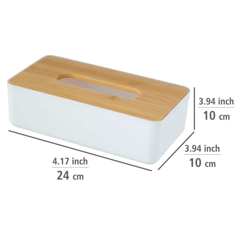WENKO 25318100 - Κουτί καλλυντικών ROTELLO 24x12,7 cm λευκό/καφέ
