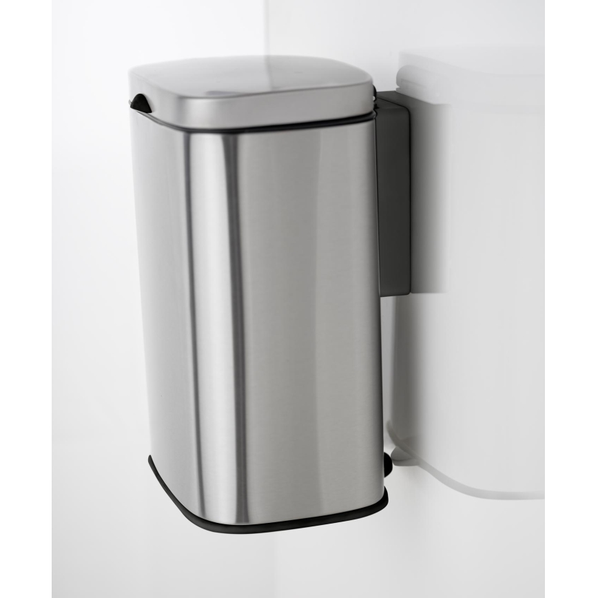 WENKO 25336100 - Καλάθι SARE 21,5x29,5 εκ. ασημί