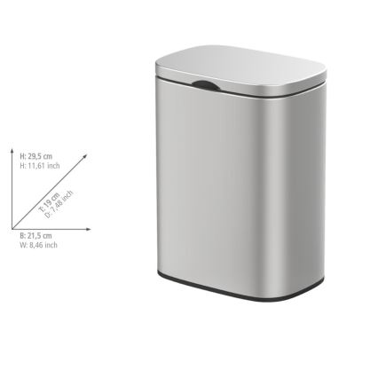 WENKO 25336100 - Καλάθι SARE 21,5x29,5 εκ. ασημί