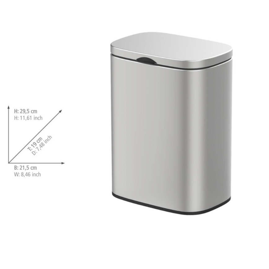 WENKO 25336100 - Καλάθι SARE 21,5x29,5 εκ. ασημί