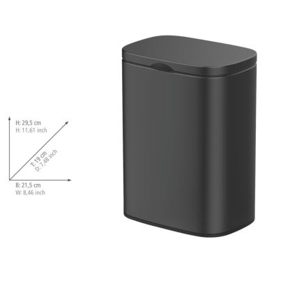 WENKO 25338100 - Καλάθι SARE 21,5 x 29,5 εκ. μαύρο