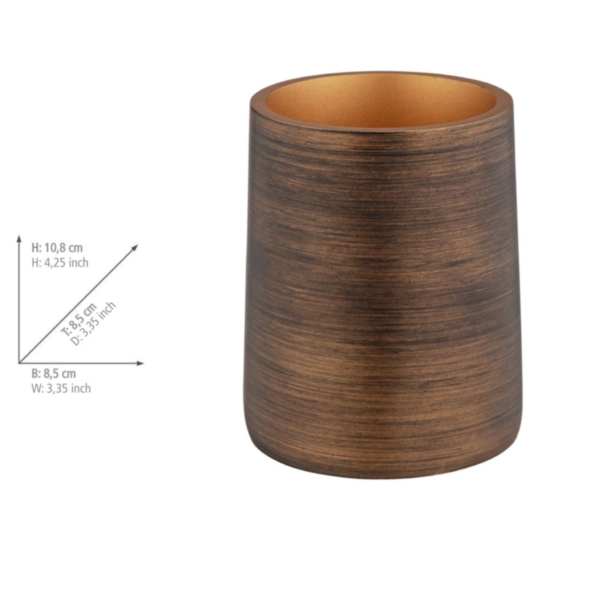 WENKO 25351100 - Ποτήρι PALENA 8,5x10,8 εκ. μπρονζέ