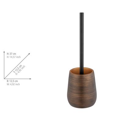 WENKO 25354100 - Βούρτσα WC PALENA 12,5x37 cm σε μπρονζέ