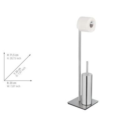 WENKO 25378100 - Βούρτσα τουαλέτας RECCO 20x71,5 cm σατινέ