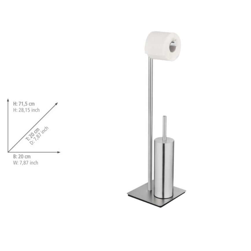 WENKO 25378100 - Βούρτσα τουαλέτας RECCO 20x71,5 cm σατινέ