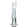 WENKO 25384100 - Σετ WC SULMONA 25x76 cm ασημί/μαύρο