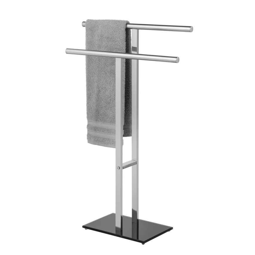 WENKO 25389100 - Σταντ για πετσέτες LAVA 50x81,5 cm ανοξείδωτο ατσάλι/ασημί/μαύρο