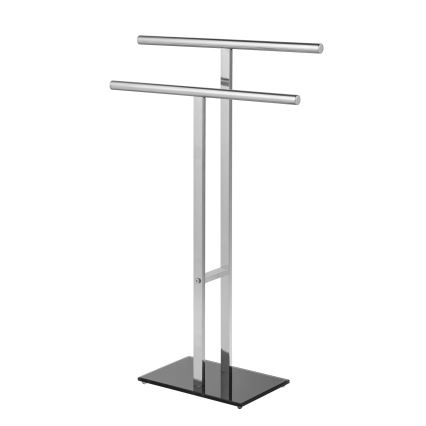 WENKO 25389100 - Σταντ για πετσέτες LAVA 50x81,5 cm ανοξείδωτο ατσάλι/ασημί/μαύρο