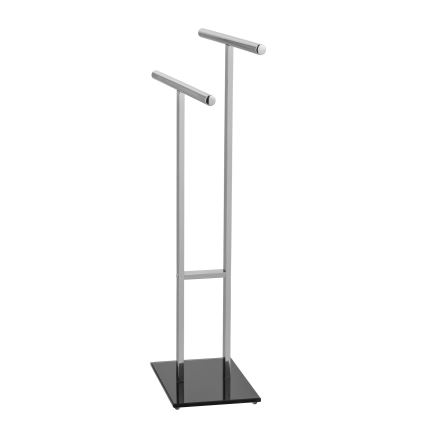 WENKO 25389100 - Σταντ για πετσέτες LAVA 50x81,5 cm ανοξείδωτο ατσάλι/ασημί/μαύρο