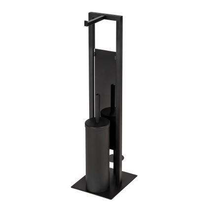 WENKO 25400100 - Βούρτσα τουαλέτας RIVALTA 18x70 cm μαύρη