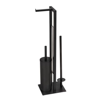 WENKO 25400100 - Βούρτσα τουαλέτας RIVALTA 18x70 cm μαύρη