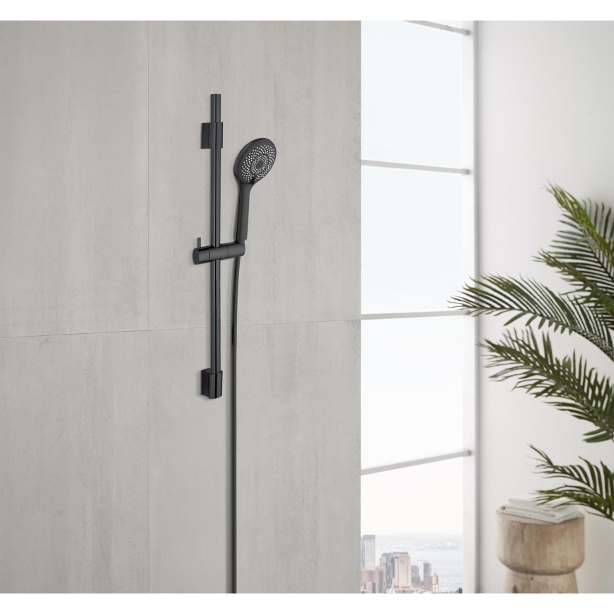 WENKO 25453100 - Σετ ντους WATERSAVING SYSTEM 70 cm μαύρο