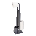WENKO 25552100 - Βούρτσα WC RIVALTA 18x70 εκ. γκρι/μαύρη