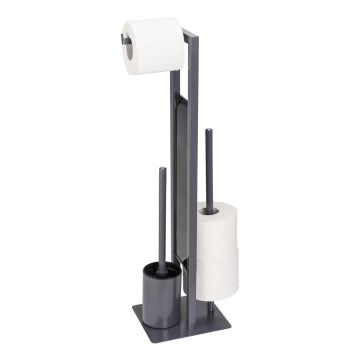 WENKO 25552100 - Βούρτσα WC RIVALTA 18x70 εκ. γκρι/μαύρη