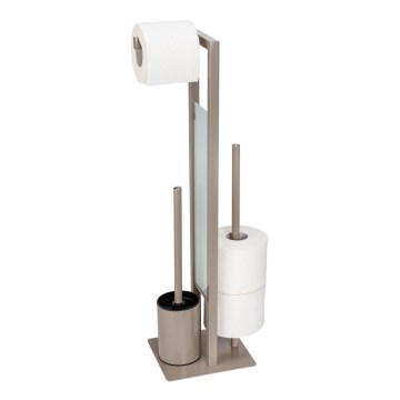 WENKO 25553100 - Βούρτσα WC RIVALTA 18x70 εκ. μπεζ/μαύρο