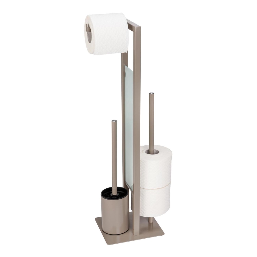 WENKO 25553100 - Βούρτσα WC RIVALTA 18x70 εκ. μπεζ/μαύρο
