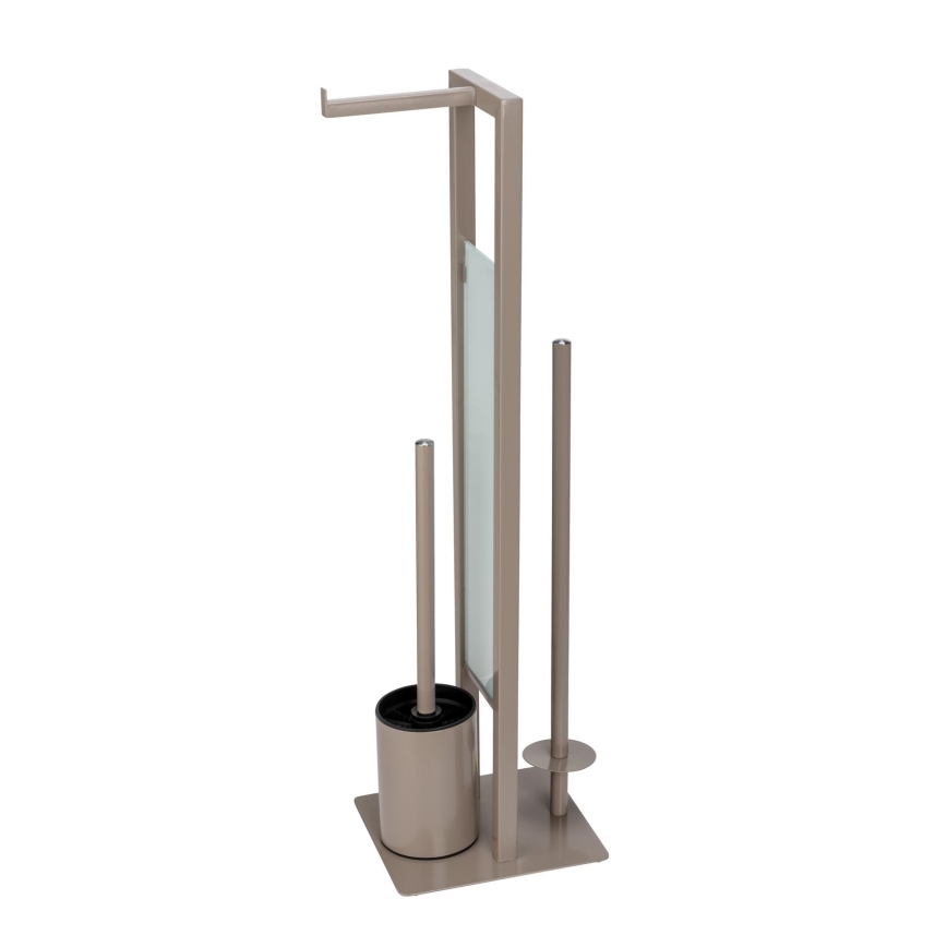 WENKO 25553100 - Βούρτσα WC RIVALTA 18x70 εκ. μπεζ/μαύρο