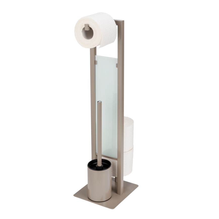 WENKO 25553100 - Βούρτσα WC RIVALTA 18x70 εκ. μπεζ/μαύρο