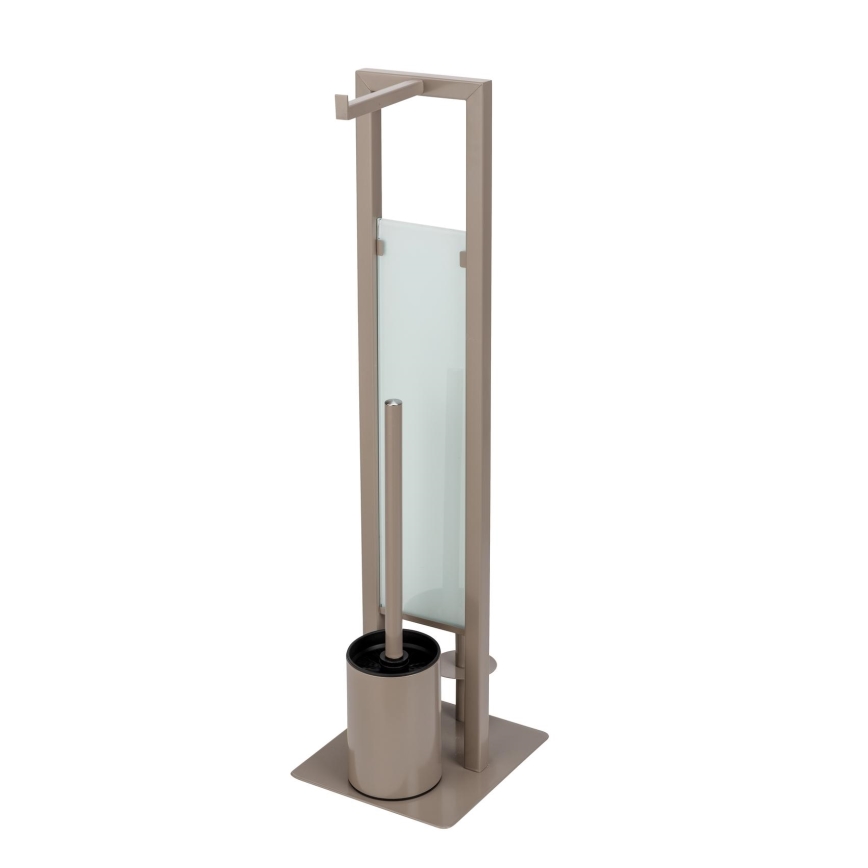 WENKO 25553100 - Βούρτσα WC RIVALTA 18x70 εκ. μπεζ/μαύρο