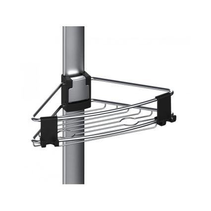 WENKO 25556100-Γωνιακό ράφι PURIO 35,5x280 cm ασημί/γκρι