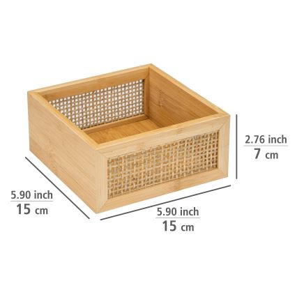 WENKO 25601100 - Δίσκος μπανιέρας ALLEGRE 15x7 cm, καφέ