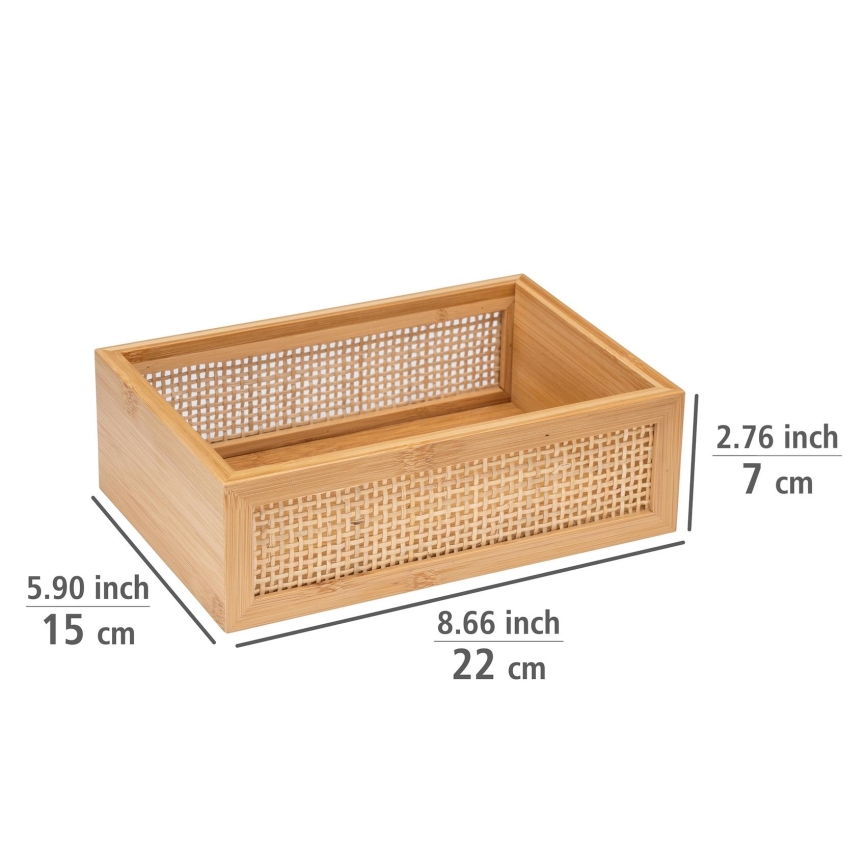 WENKO 25602100 - Δίσκος μπανιέρας ALLEGRE 22x15 εκ., καφέ