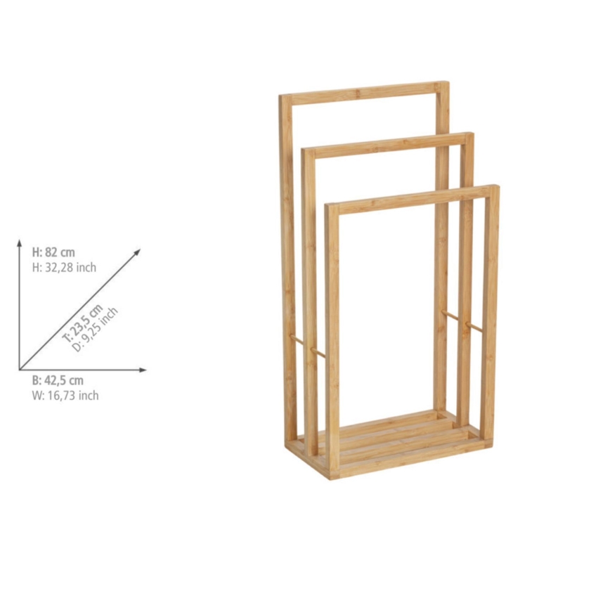 WENKO 25629100 - Βάση για πετσέτες BAMBUSA 42,5x82 cm καφέ