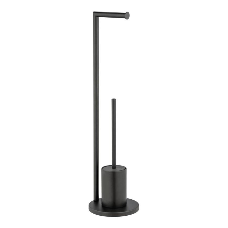 WENKO 25675100 - Σετ WC FERLA 18x69,5 cm μαύρο