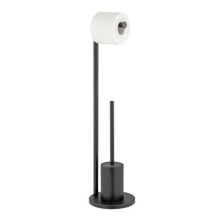 WENKO 25675100 - Σετ WC FERLA 18x69,5 cm μαύρο