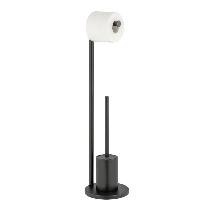 WENKO 25675100 - Σετ WC FERLA 18x69,5 cm μαύρο