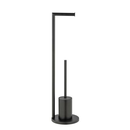 WENKO 25675100 - Σετ WC FERLA 18x69,5 cm μαύρο