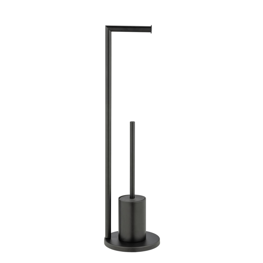 WENKO 25675100 - Σετ WC FERLA 18x69,5 cm μαύρο