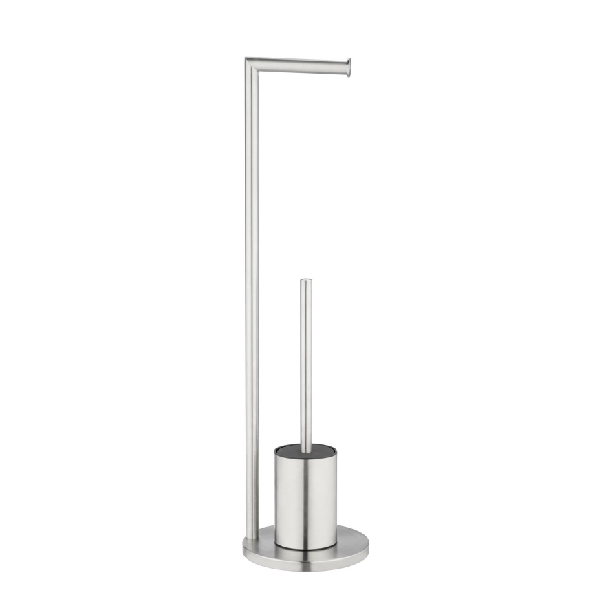 WENKO 25676100 - Σετ WC FERLA 18x69,5 cm ανοξείδωτο/σατινέ