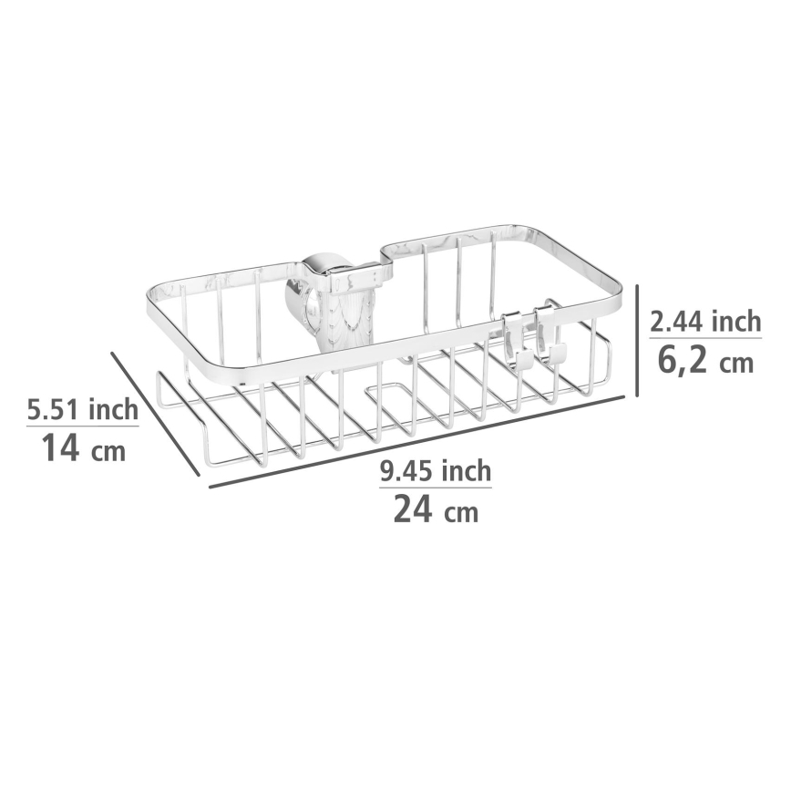 WENKO 25678100 - Καλάθι FLORESTA 24x14 cm ασημί