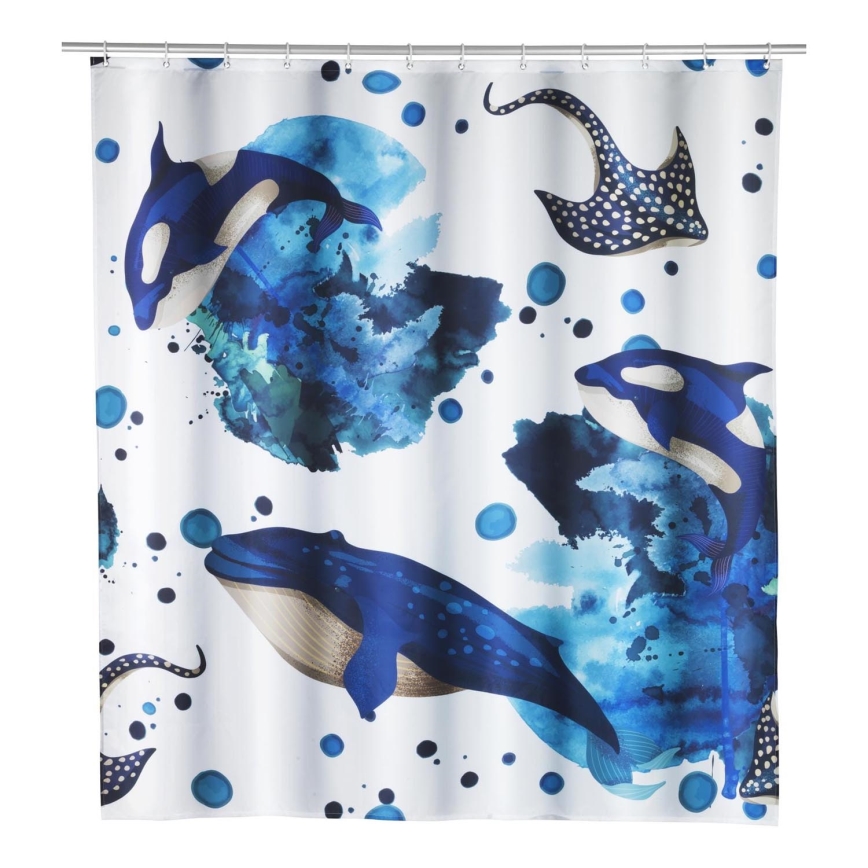 WENKO 25749100 - Κουρτίνα ντους AQUARIS 180x200 cm πολύχρωμη