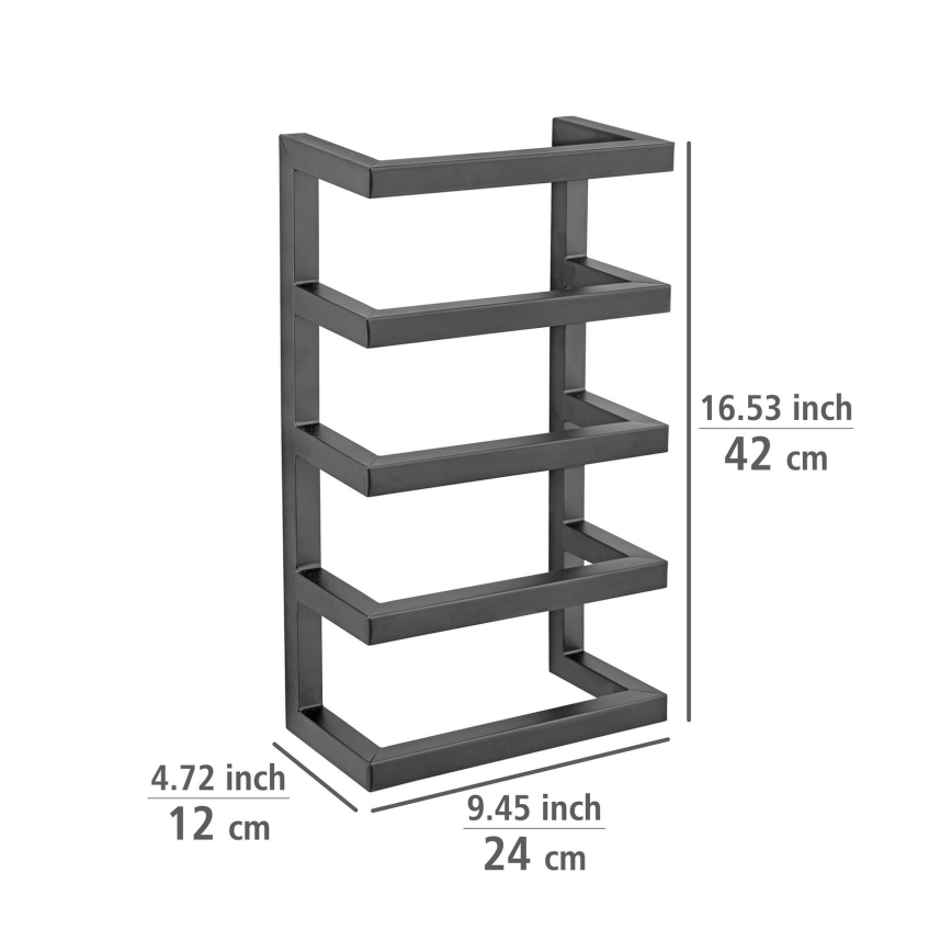 WENKO 25780100 - Βάση για πετσέτες FONDIRO 24x42 cm μαύρη