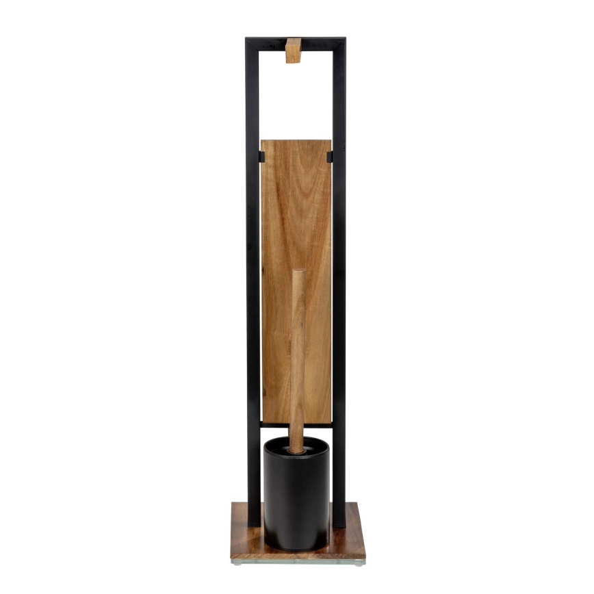 WENKO 25784100 - Σετ WC RIVALTA 18x70 cm καφέ/μαύρο