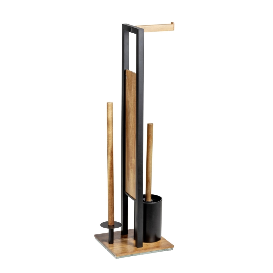 WENKO 25784100 - Σετ WC RIVALTA 18x70 cm καφέ/μαύρο