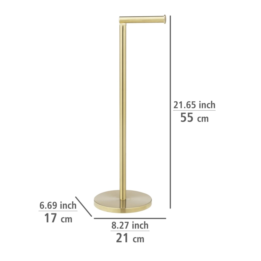 WENKO 25791100 - Βάση για χαρτί υγείας 21x55 εκ. χρυσή/ασημί