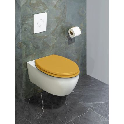 WENKO 25792100 - Κάθισμα WC PRIMA 37x41 εκ. κίτρινο/ασημί
