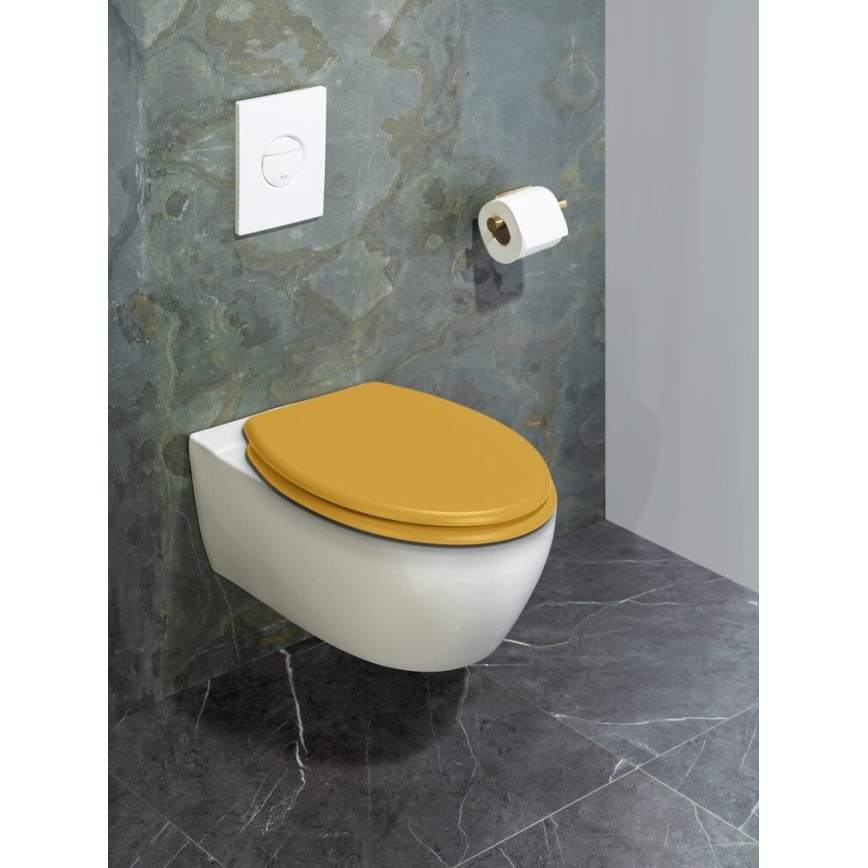 WENKO 25792100 - Κάθισμα WC PRIMA 37x41 εκ. κίτρινο/ασημί