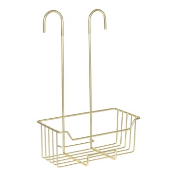 WENKO 25937100 - Καλάθι ντους MILO 25x36 cm ανοξείδωτο/χρυσό/διάφανο