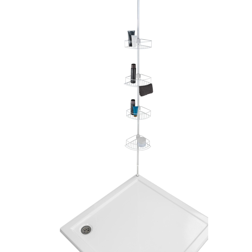 WENKO 26015100 - Γωνιακό ράφι DOLCEDO 31x230 cm ανοξείδωτο/λευκό